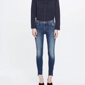 MOTHER Denim: The Looker Ankle Step Fray